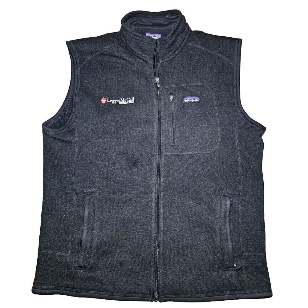 Patagonia Men's Fleece Vest Better Sweater Full Zip XL Black Common Threads